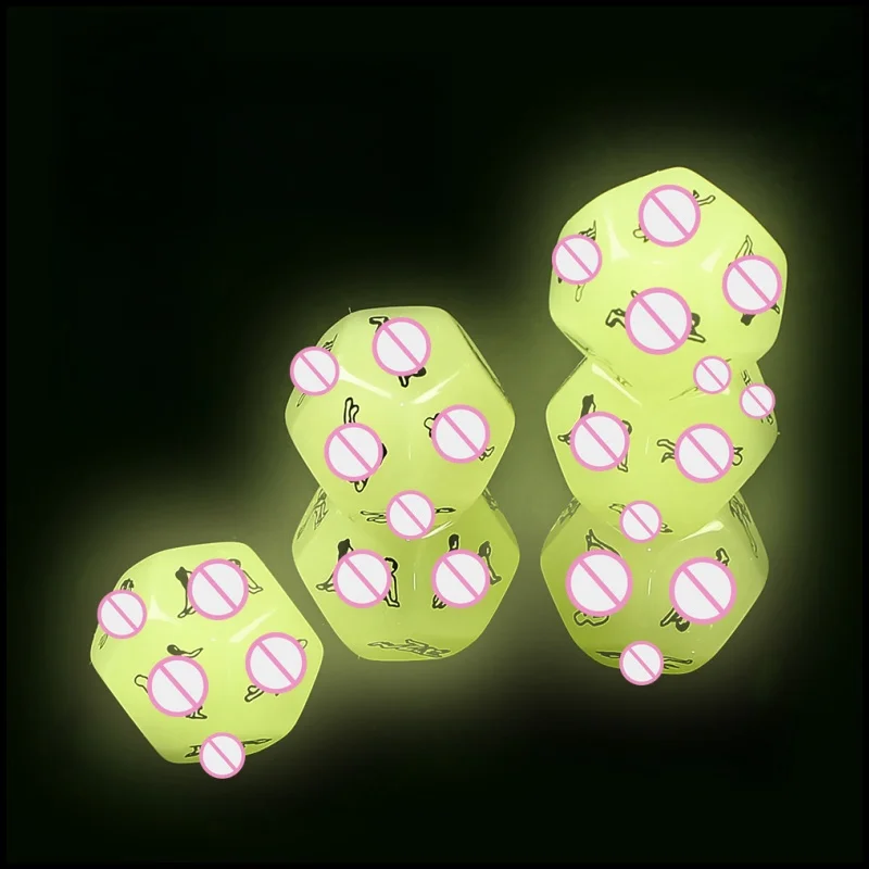 SM الجنس تشكل النرد الاكريليك اللؤلؤ النرد جمع زوجين الجنس ليلة ضوء النرد حديثا غرفة نوم ألعاب شقي الجنس لعب