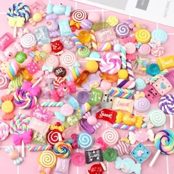 20 Pcs Candy Slime Charms Cute Set Mixed Resin Sweets Flatback Slime Making Supplies for DIY Craft Making Ornament Accessories