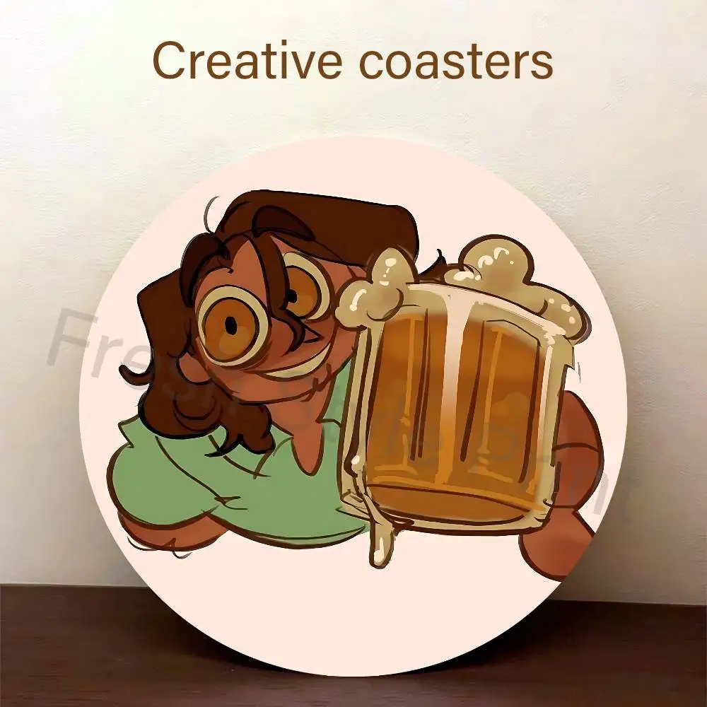 Game YKMET S-Strade Round Anime Wooden Coasters DIY Decorations Birthday Valentine Gifts 6