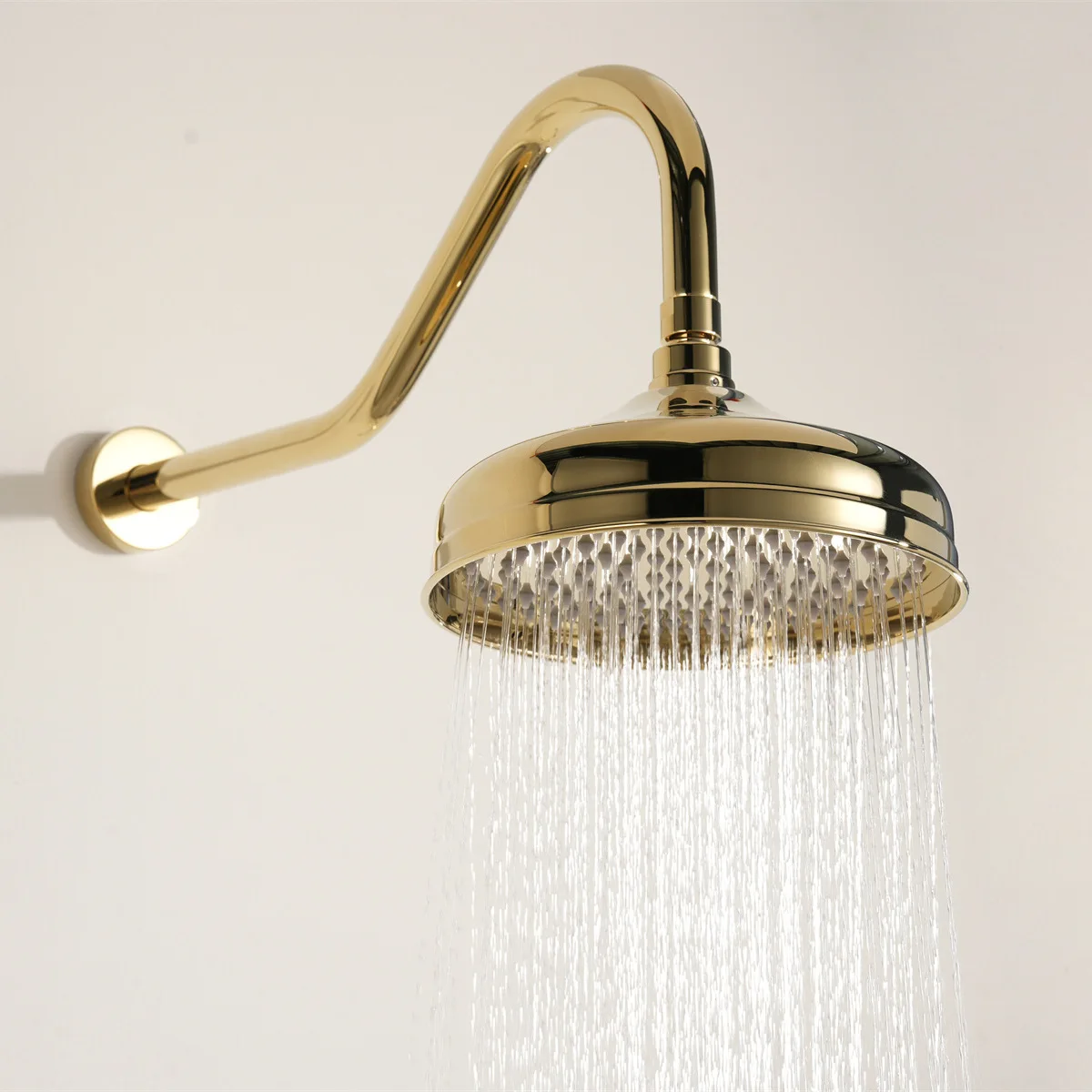shower recessed ceramic handle hidden shower set Full copper French retro gold concealed shower