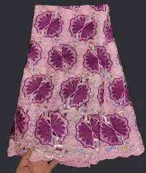 Fashion African Embroidery Handcut Lace Traditional Sewing Garment Cloth Swiss Voile Lace Tulle French Fabric
