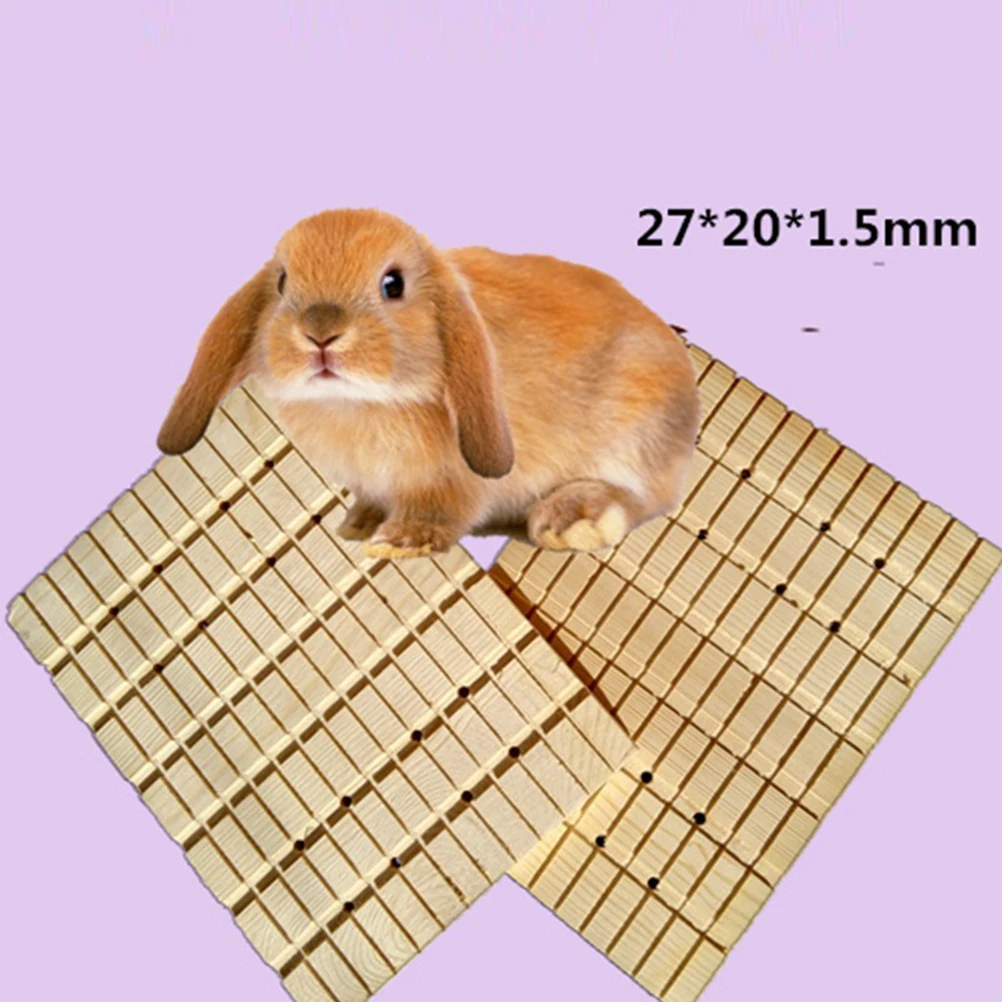 

Natural Wood Claws Scratching Board Thick Grinding Deck For Small Pets Hamster Squirrel Cage With Vent Holes Durable Washable