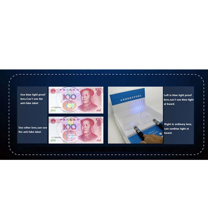 Customized 1.56 1.61 1.67 Anti Blue Light Optical CR-39 Resin Aspheric Glasses Lenses Myopia Hyperopia Presbyopia Lens