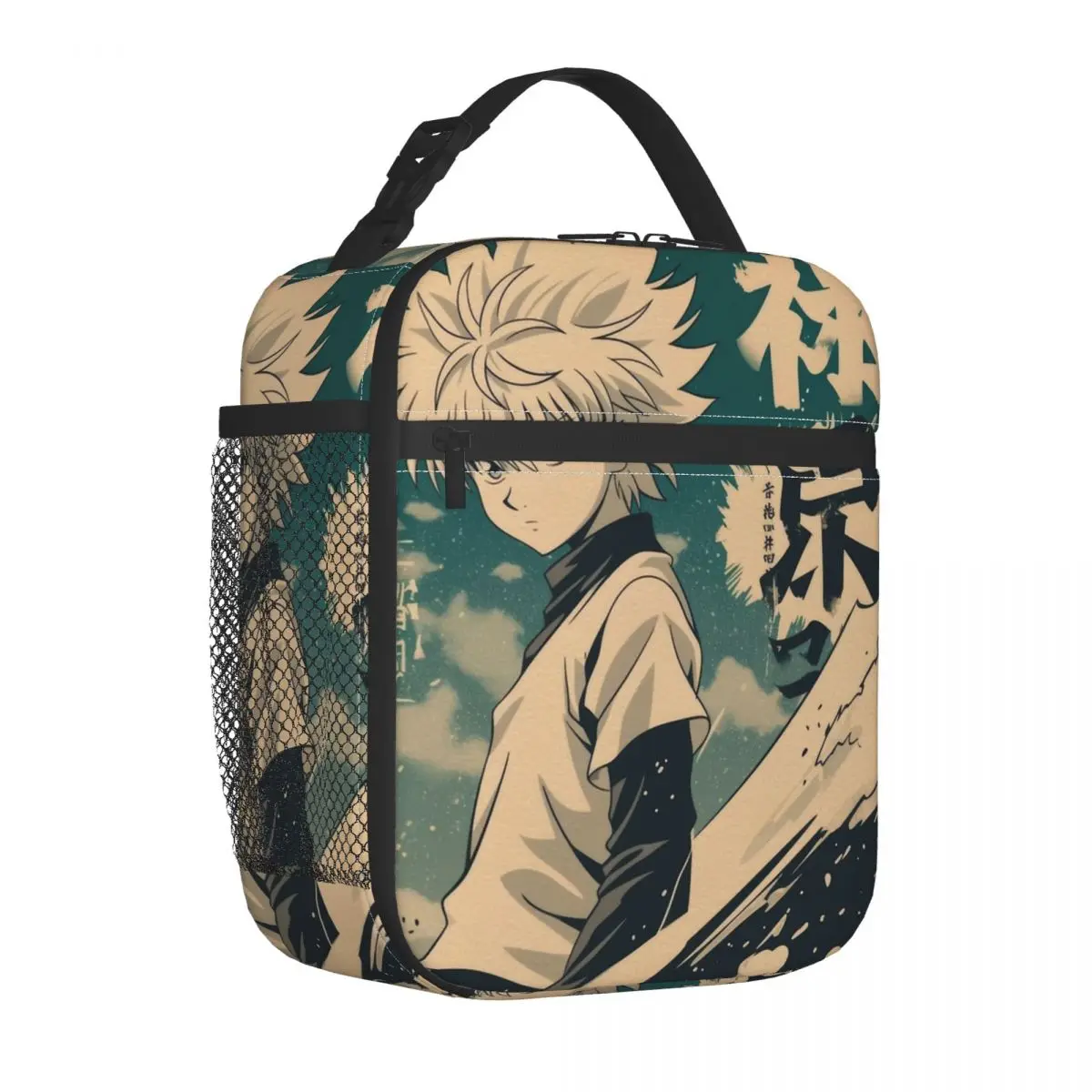 Torby na lunch Killua Vintage Warned Poster Hunter X Hunter, izolowane, termiczne, o dużej pojemności, torby na drugie śniadanie dla mężczyzn i kobiet