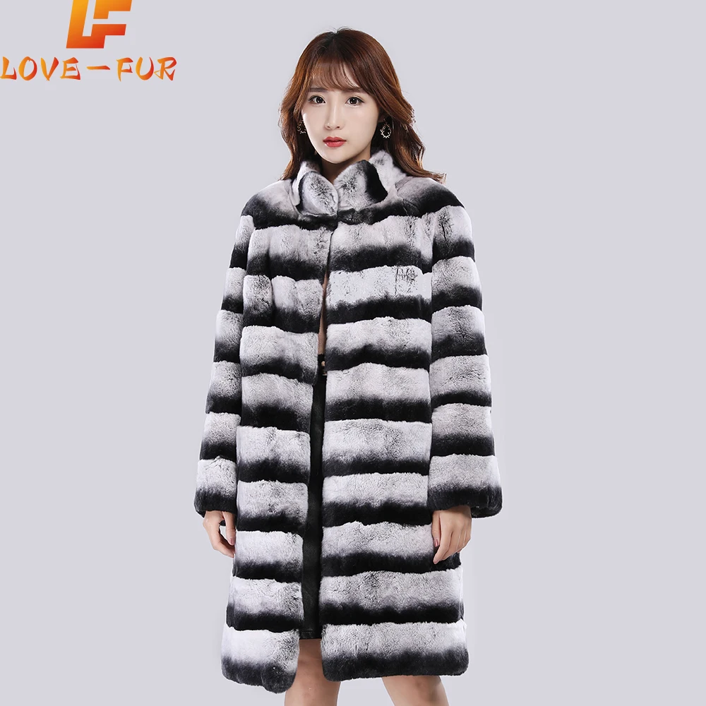 2024 Fashion Import Real Rex Rabbit Fur Coats Women High Quality Winter Warm Thick Natural Rabbit Fur Jackets Female Oversize