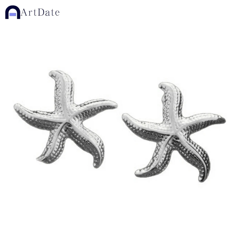 Vintage Summer Starfish Stainless Steel Stud Earrings For Women Simple Star Shell Earrings Stud Ocean Party Jewelry Gift