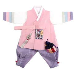 Boy Hanbok Baby tuta etnica di un anno Costume etnico tradizionale coreano personalizzazione di alta qualità