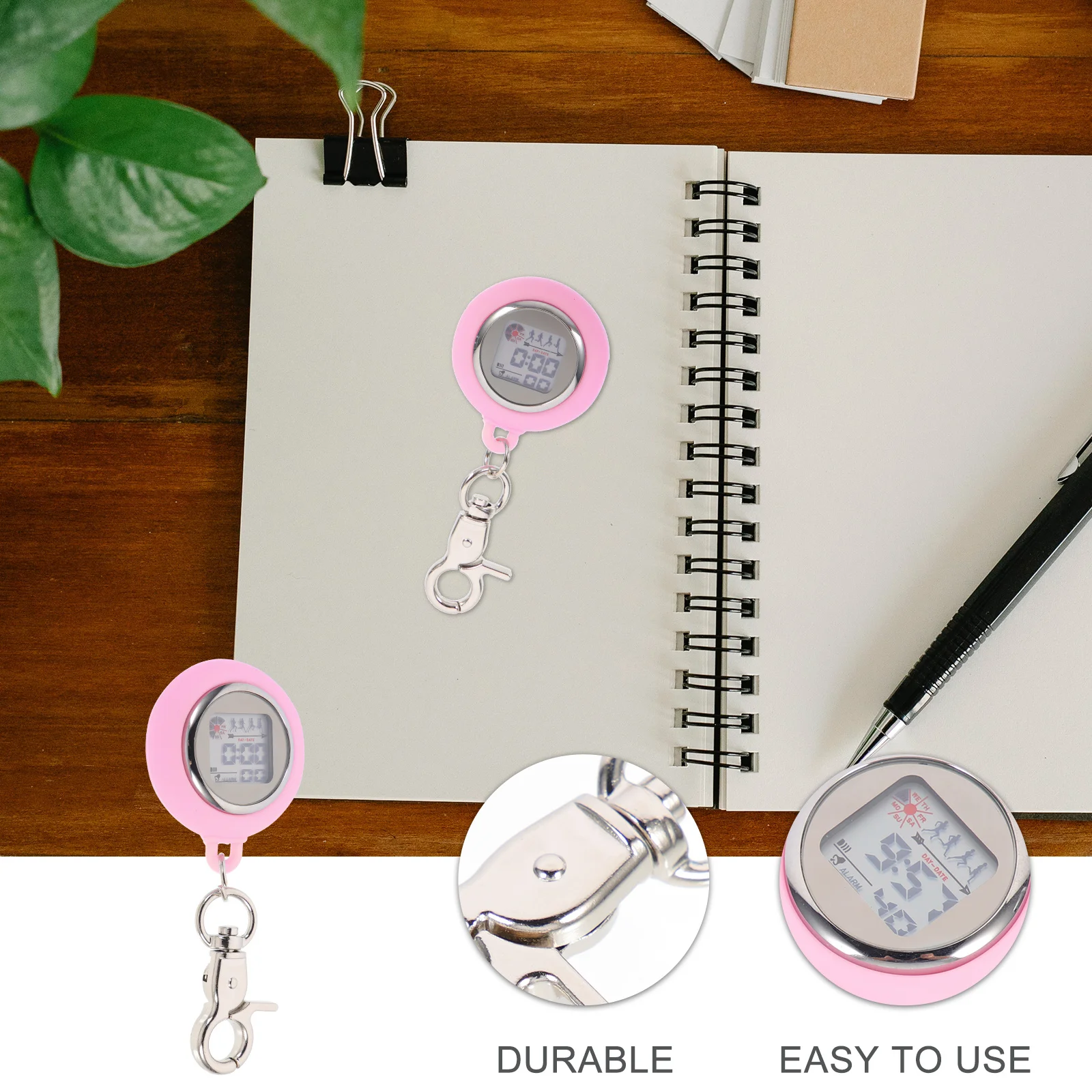 Mini Alloy Nurse Vintage Luminous Hanging Watch Ornament Retro Keychain Pendant Watch For Women Men Students Dad Gift