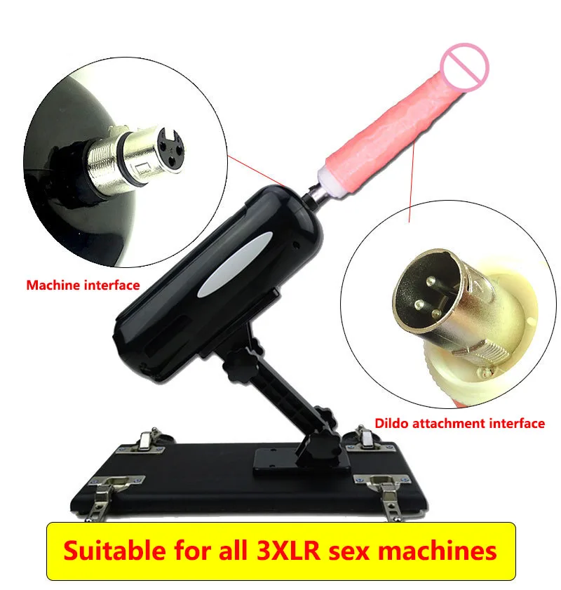 Zachte En Flexibele Siliconen Dildo 'S Seksspeeltjes Voor Vrouwen Plezier Seks Masturbatie Machine Penis Bijlagen Met 3xlr Connector