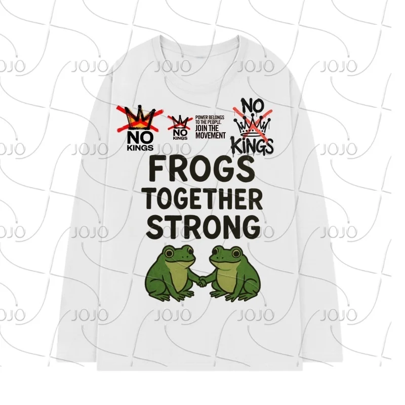 

HIPHOP Portland Frog Protest NO KING Free Frog Parade Long-Sleeve T-Shirt, 3D Printed Quick-Dry Breathable Cosplay Party TOP