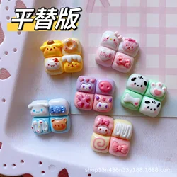 10 Pcs New Kawaii Cartoon Cute Four pack cake Series Resin Scrapbook Diy Jewelry Party Children Gift Hairpin Accessories A11