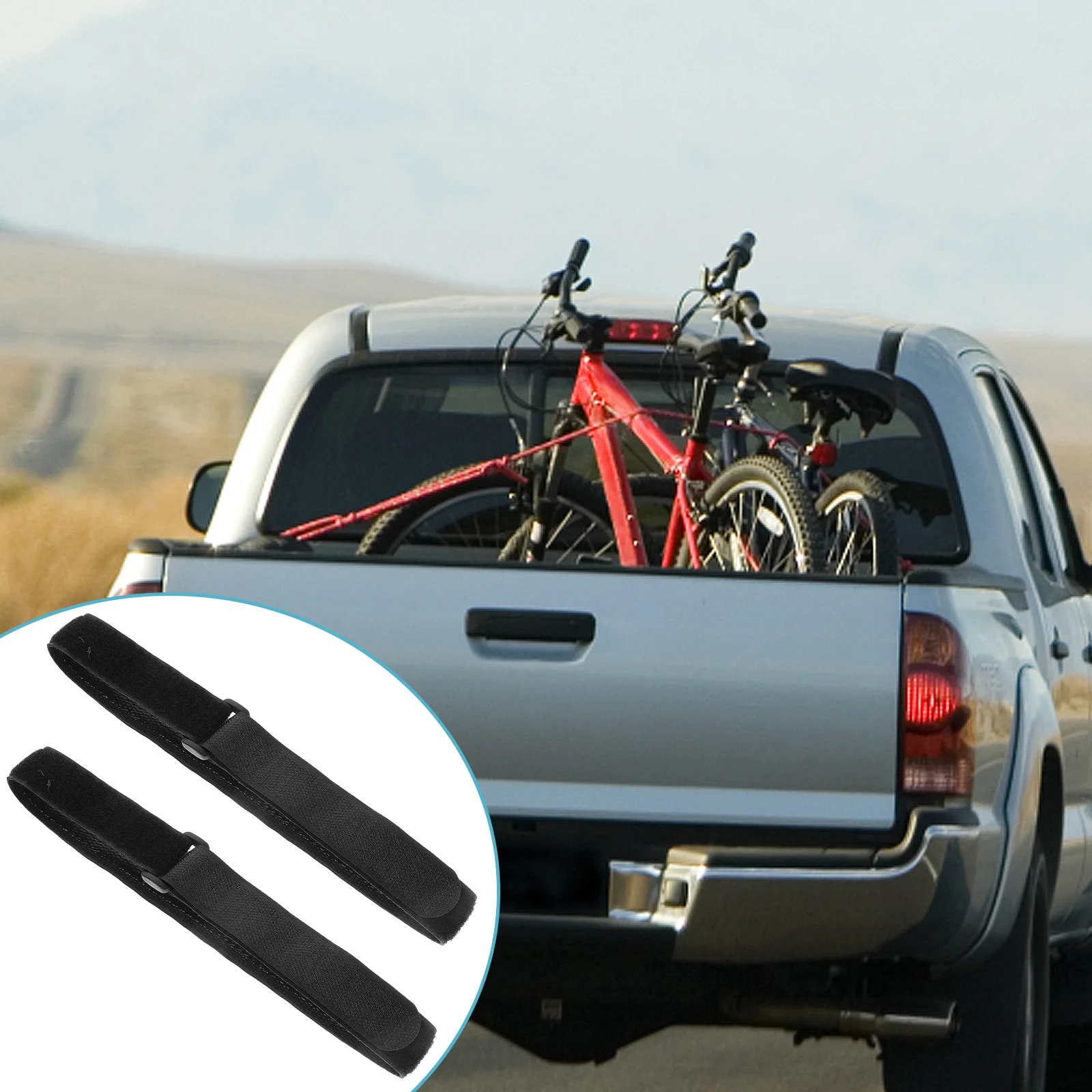 

2Pcs Anti-Slip Bike Wheel Fixing Bands Durable Nylon Cycle Wheel Stable Bands Fast Reusable Bundling Straps for Pedals Snowboard