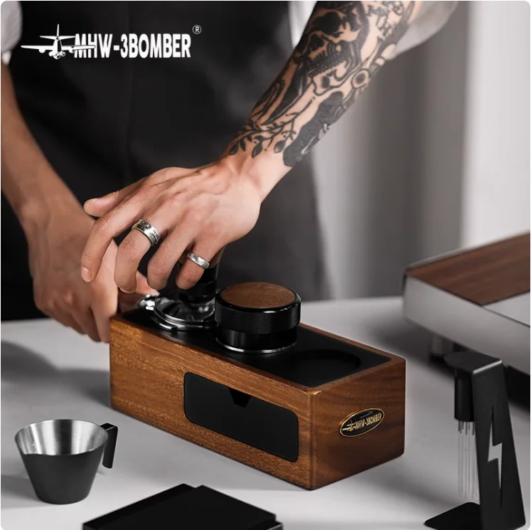 MHW-3BOMBER Multifunctional Coffee Knock Box Handle Bracket Home Coffee Bar Press Seat