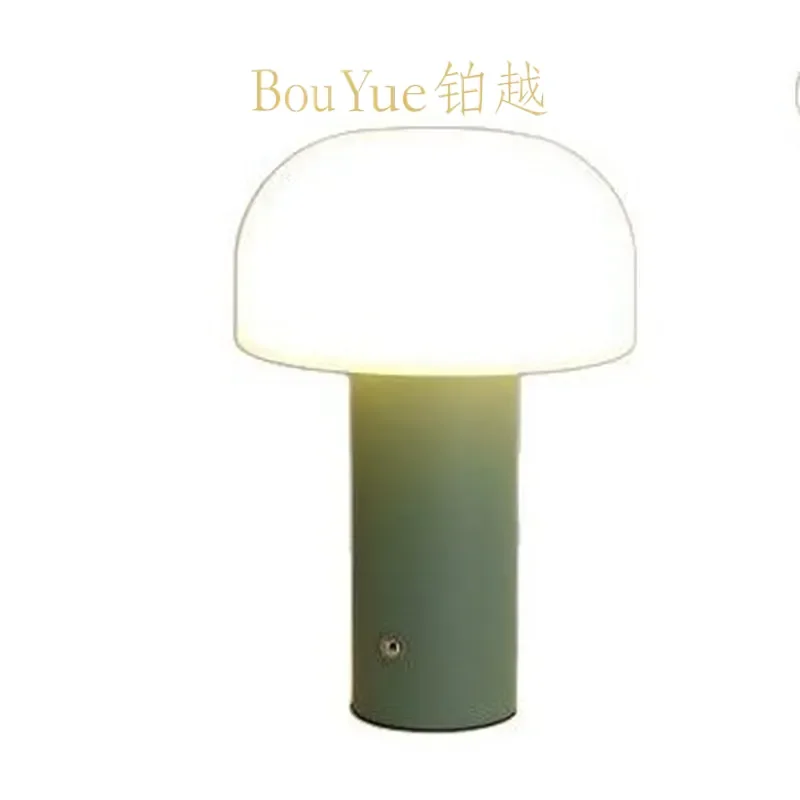 Nordic Mushroom Touch Dimmable LED Desk Lamp Rechargeable Table Light Modern Minimalist Bedside Reading Night Light for