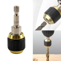 1pc 50mm 1/4 In Hex Handle Quick Coupling Drill Bit Quick Change Adapter Converter Metal For Charging Drill Electric Drill Tool