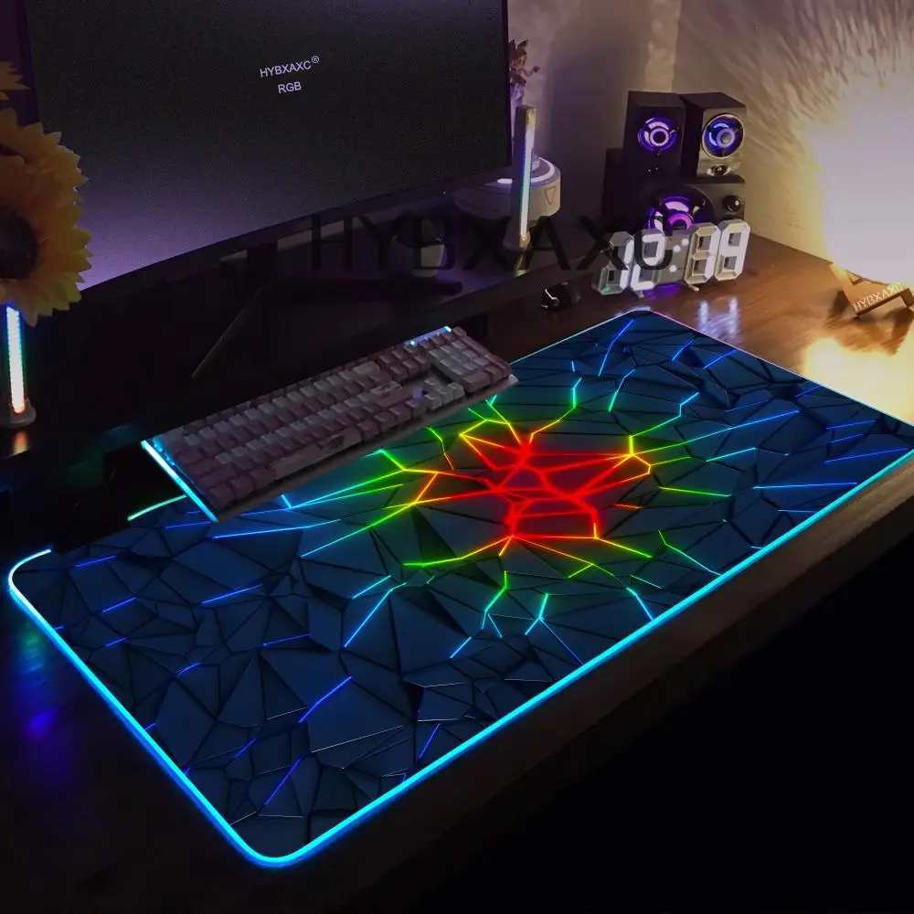 

Sense of Science and Technology Mouse Pad RGB Gaming MousePad Desk Mat HD Gamer Large LED Light XXL MousePads PC Computer Carpet