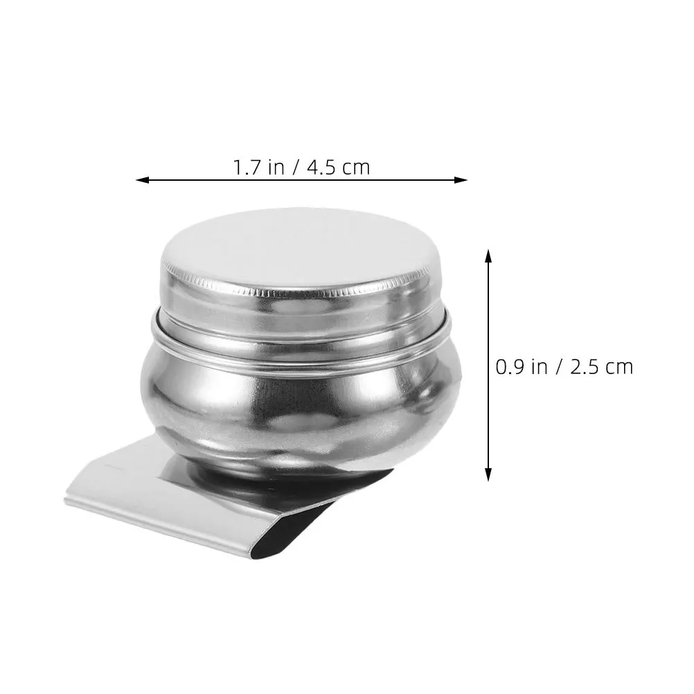 3 قطعة فرشاة طلاء من الفولاذ المقاوم للصدأ وعاء غسيل 4.5X4.5X2.5Cm لوحة ألوان زيتية مع غطاء خلط محمول للفنانين في الهواء الطلق #3