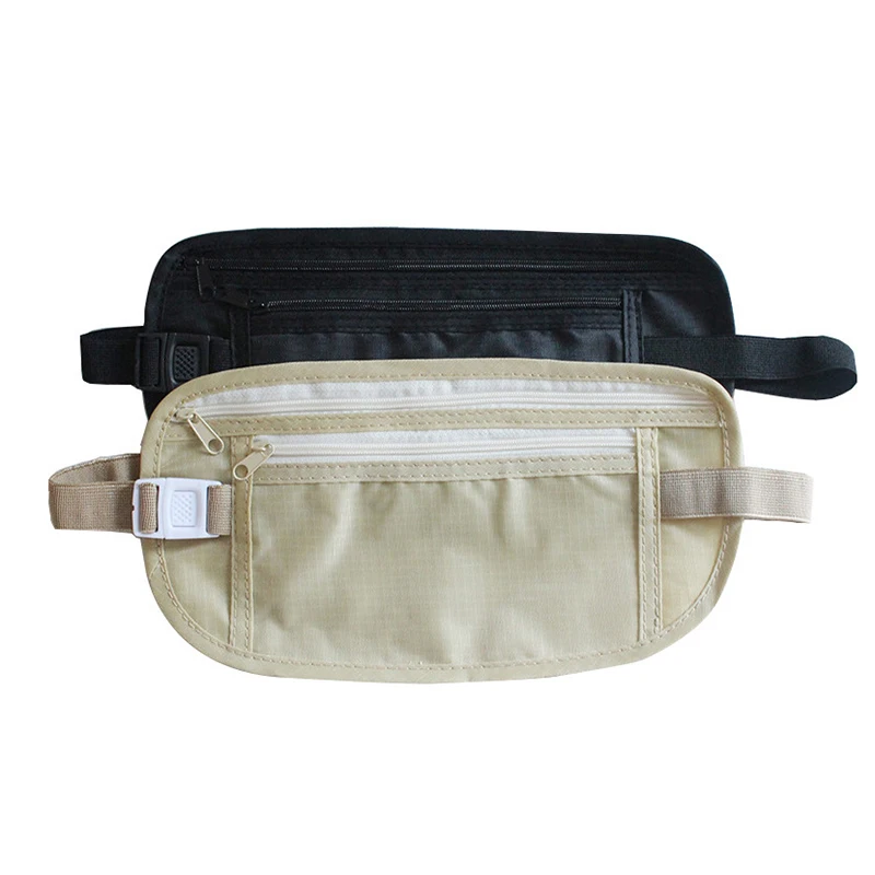 （NEW）1PC Invisible Travel Waist Packs Waist Pouch for Passport Money Belt Bag Hidden Security Wallet Casual Bag For Men Women