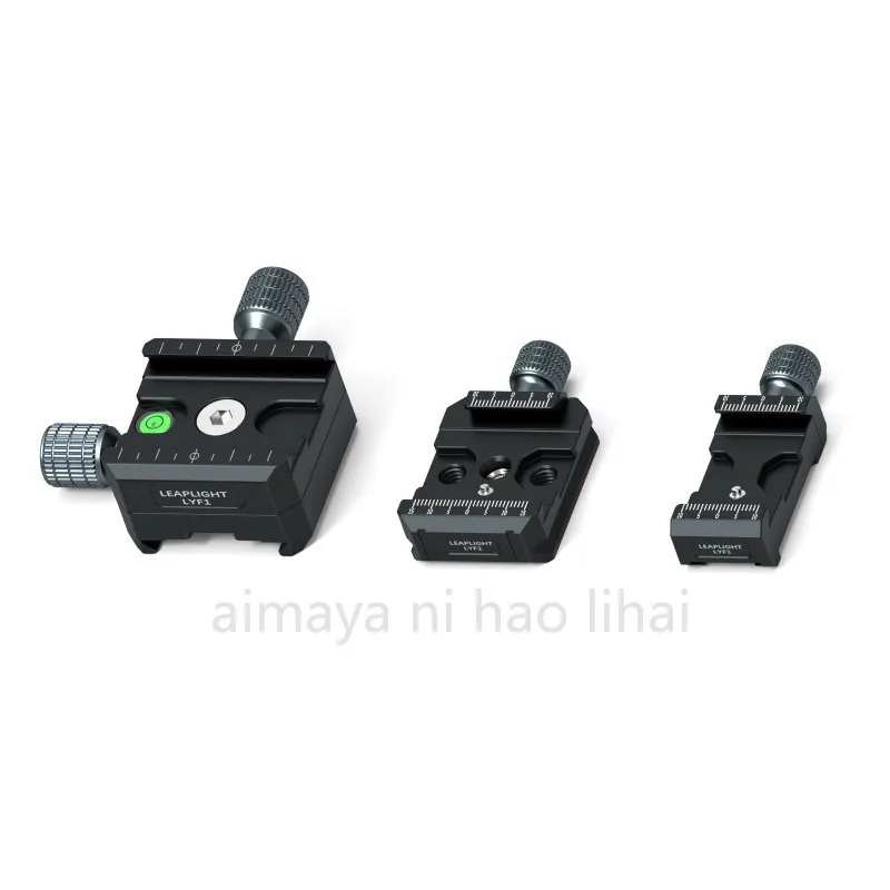 Aluminum alloy is a two-way clip seat, suitable for quick-loading plate camera SLR tripod base, panoramic gimbal