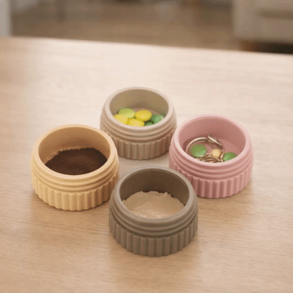 

4PCS Multi-purpose 20ML Silicone Storage Box Silicone Mini Moisturizer Container Lightweight with Lid Pill Case for Home