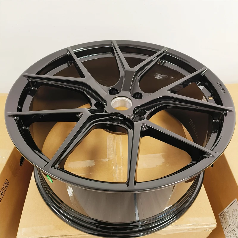 Gloss Black 1-piece Forged Wheels 5x114.3 20 22 Inch Concave Car Rim For Taycan 911 991 E-tron Gt C8 3F20,F30,F35,G20,G30,E9