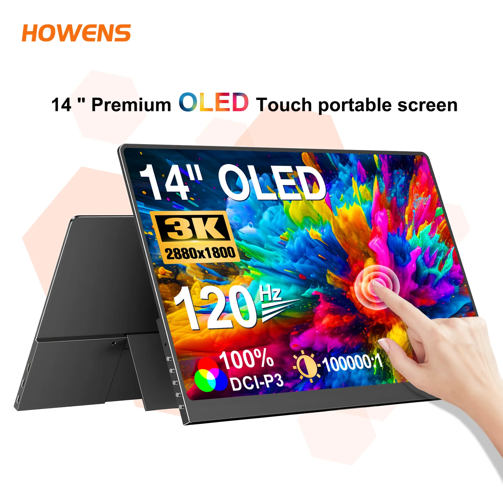 14inch 3K OLED 120Hz Touch Portable Gaming Monitor USB C HDMI External Second Screen Display For Mac Laptop PC Phone PS 5 4 XOBX