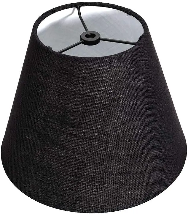 

Small Black Lamp Shade for Table Lamps, 5x9x7 Inch Fabric Replacement with Spider Fitter