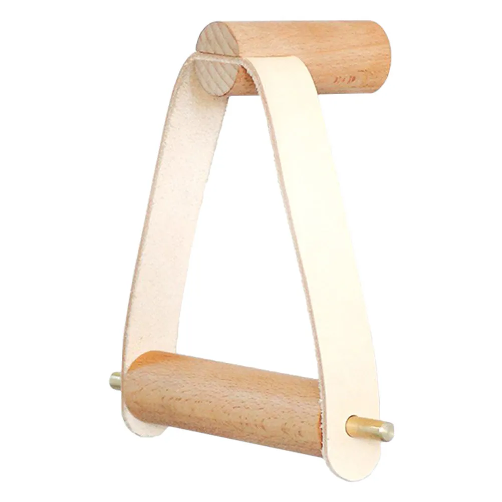 Wooden Tissue Holder for Bathroom Kitchen – Simple Roll Paper Dispenser, Easy Install Decorative Storage Rack