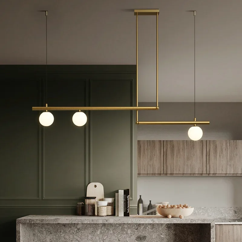 Modern Minimalista Sala Lustre, Simples Linear Restaurante Pendant Light, Nordic Creative Shop Pendurado Lâmpada para Casa