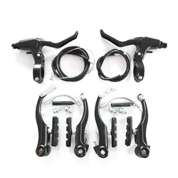 Bike Front Rear V Brakes Front Rear Caliper Set Brake Cycling Kit for MTB BMX Folding Road Mountain Bicycle Bikes Brake Set