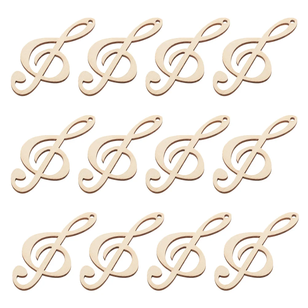 

20Pcs Colorful Music Note Wood Cutouts Unfinished Natural Wooden Slices for DIY Kids Crafts Wall Decor Party Decoration Craft