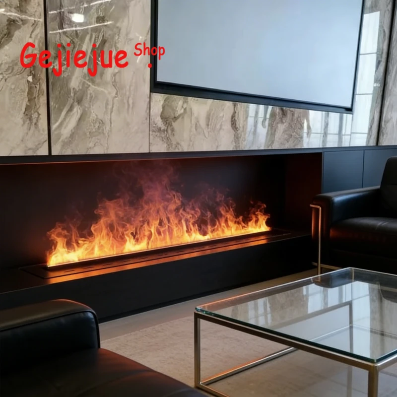 

Электрический камин с атомизированным цветным пламенем, безопасный для помещений, на водном пару, добавляет влажности, не требует установки, имитация костра