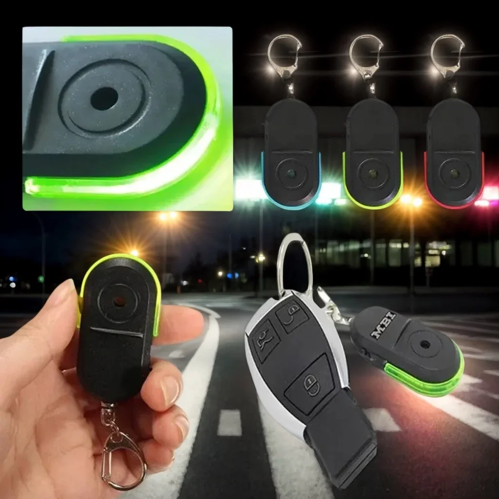 

Мини-светодиодный брелок для автомобильных ключей — брелок с защитой от потери, звуком свистка, сигнализацией и датчиком для легко определения ключей