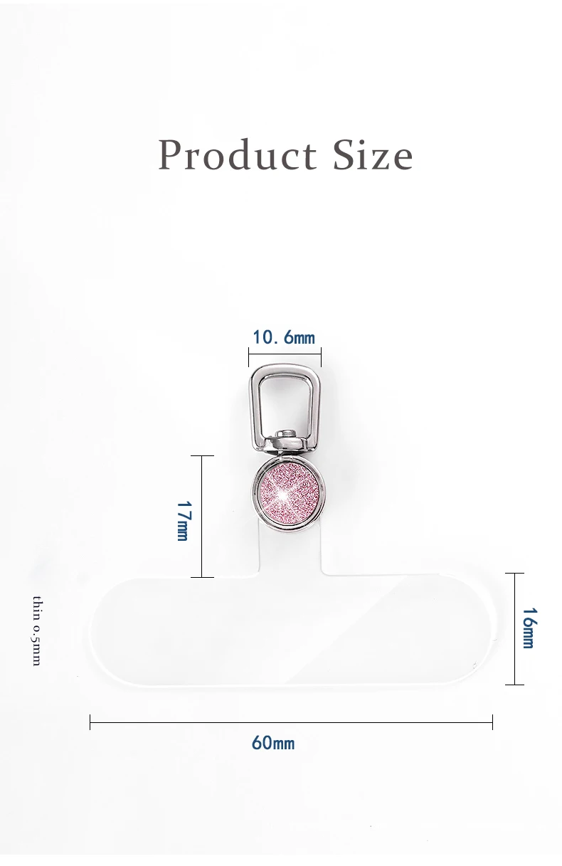 Glänzende Handy-Befestigungslaschen Universelle Handyband-Patches Luxuriöse Glitzer-Handyband-Ersatzteile für Mobiltelefone – Detail 11