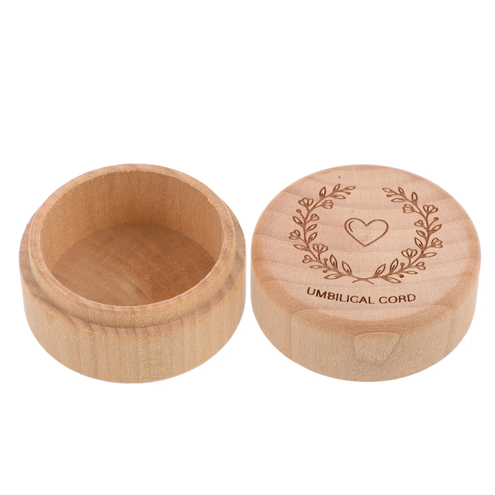 Baby Keepsake Box Maple Wood Newborn Umbilical Cord Case Infant Memory Organizer Decorative Keepsake Umbilical Cord Case