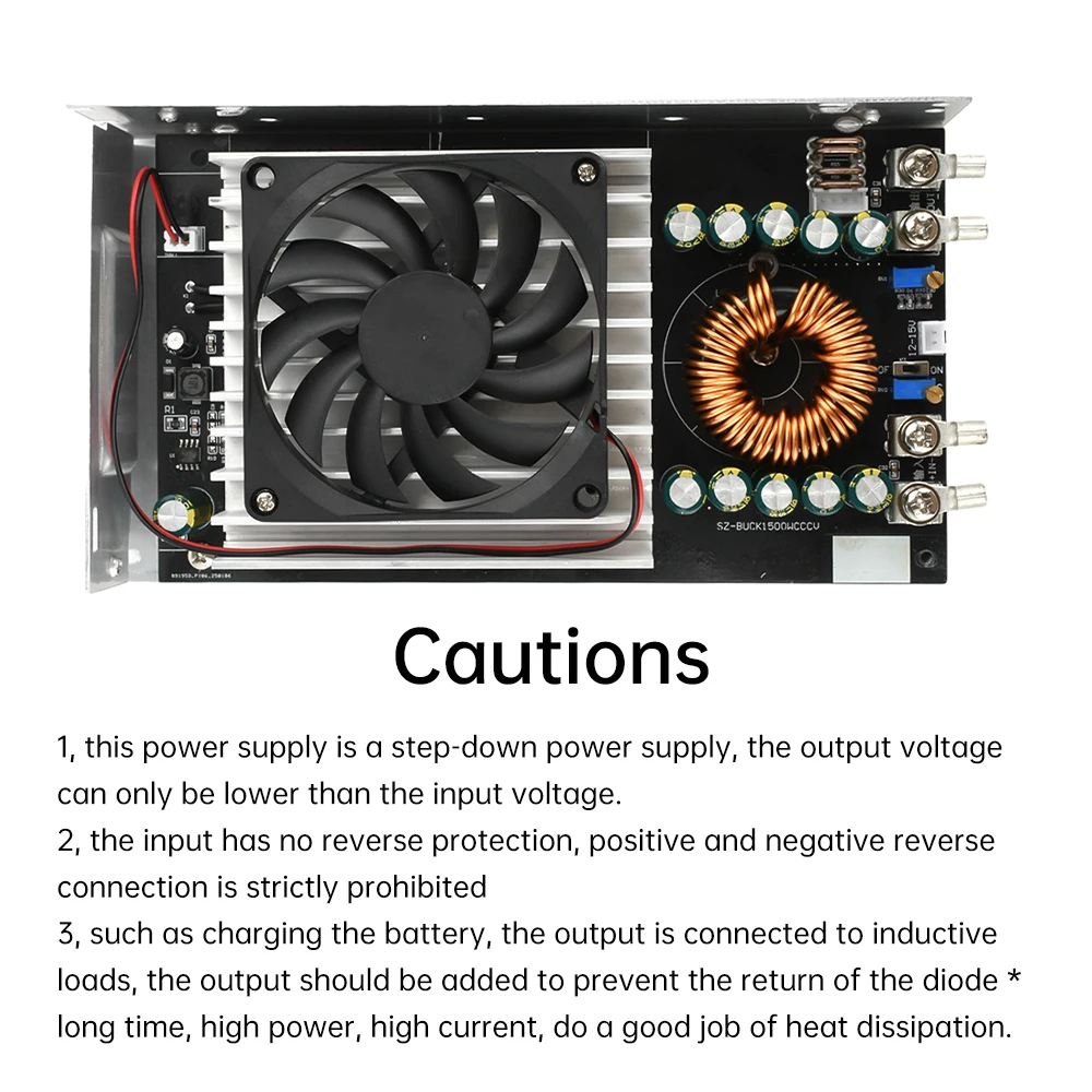 DC-DC Step-Down Module 1500W DC 15-90V to DC 2.5-72V 1.5-50A Adjustable Constant Voltage/Constant Current Module view 5