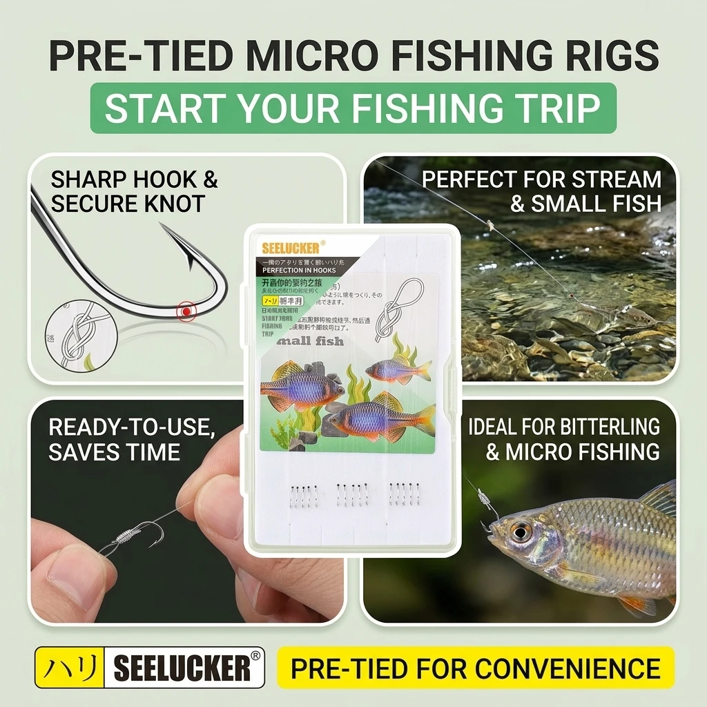 15 Pezzi di Ami da Pesca Micro - Snell Fishing Rig recensione e prezzo