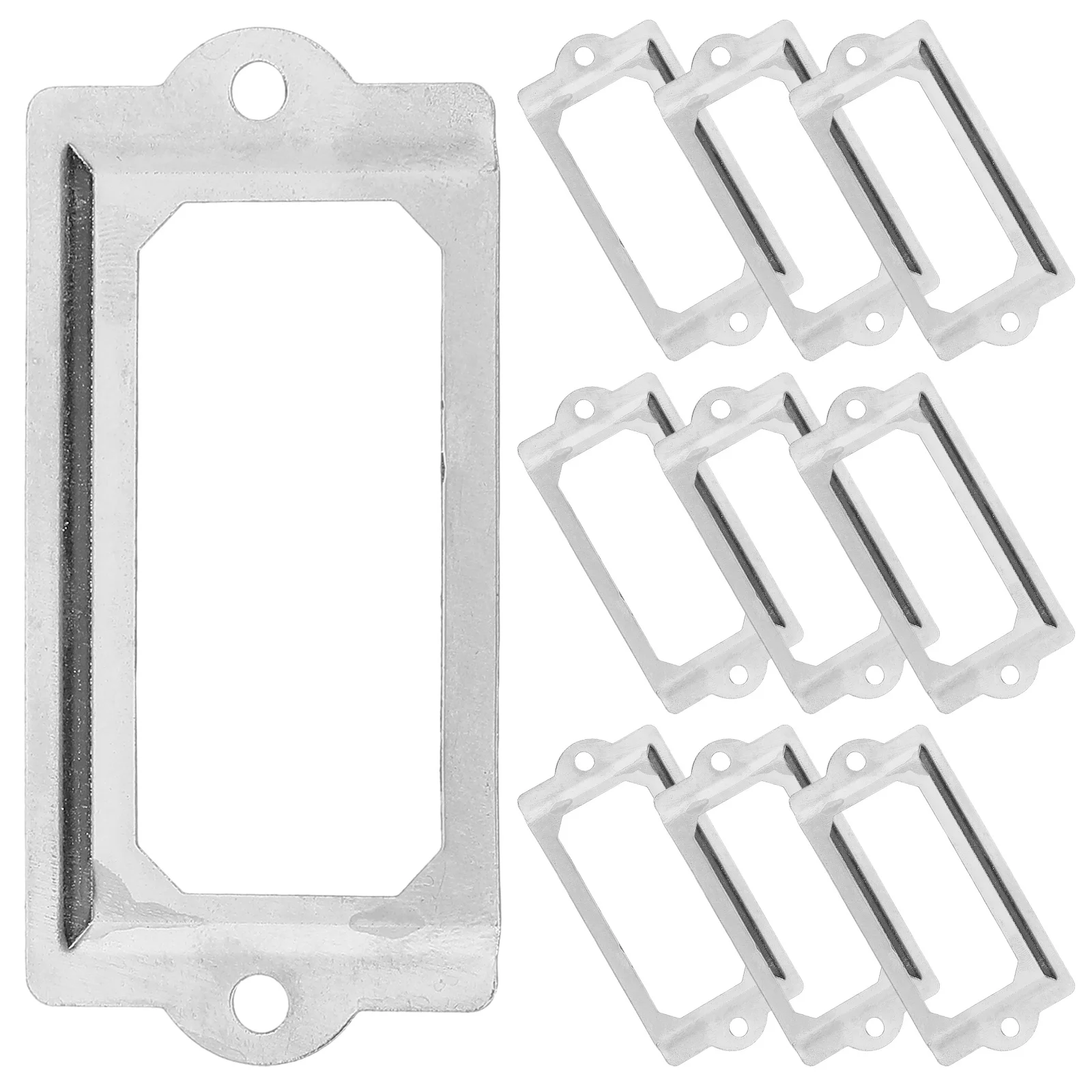 1Set Iron Drawer Label Holder Retro Vintage Frame for Cabinet File Box Name Card Holder Drawer Labels Label Frame