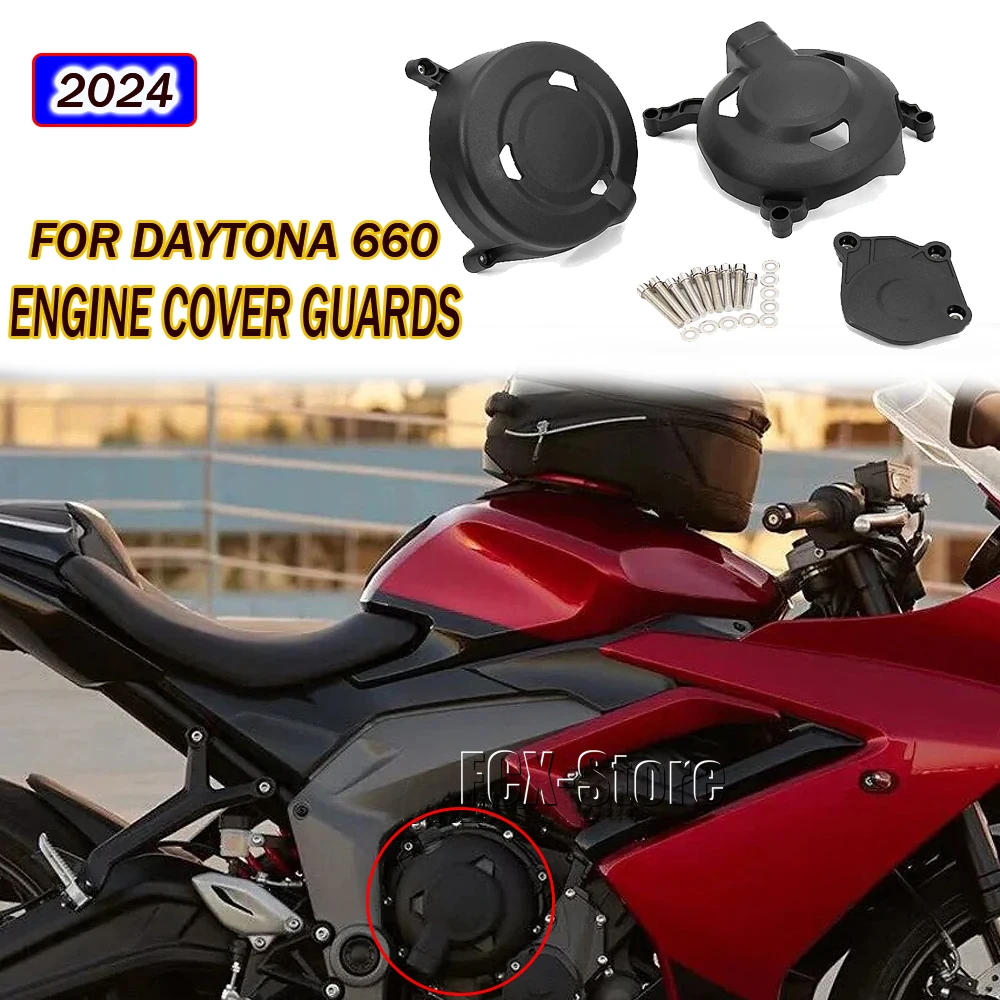 

Новый комплект крышек двигателя Daytona 660 DAYTONA 660, защитная крышка, защита двигателя, аксессуары для мотоциклов для Daytona 660 2024