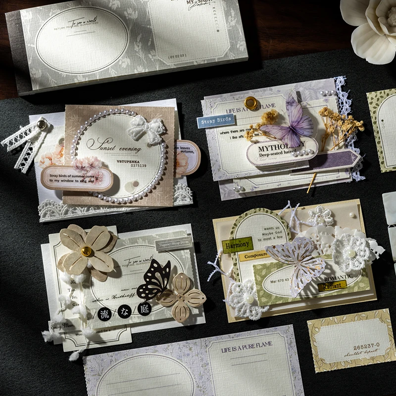 Notatnik GO 30 kartek Vintage z odpinanymi kartkami Kreatywny materiał do dziennika DIY, kolażu, artykuły papiernicze, scrapbooking, artykuły biurowe