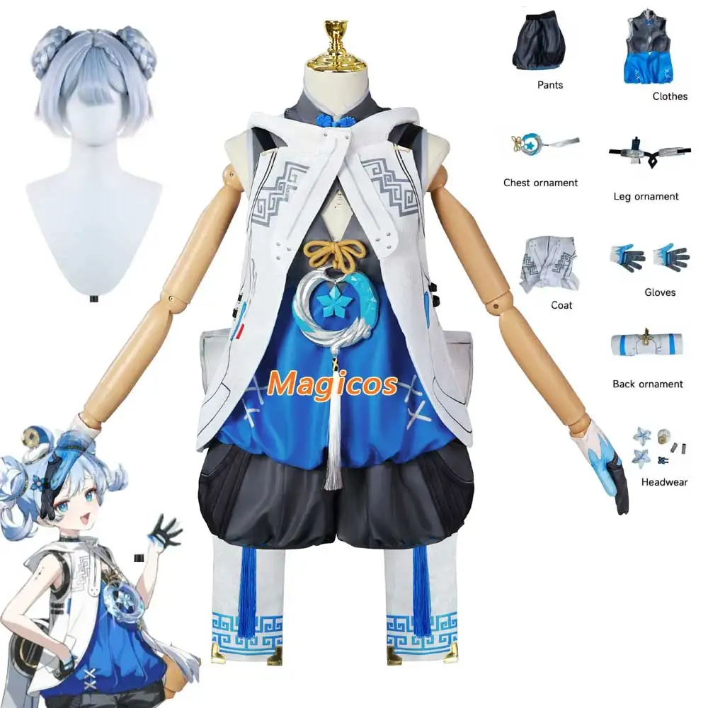 

Game Wuthering Waves Youhu Cosplay Costume Lolita Dress Knapsack Wig Uniform Woman Sexy Halloween Carnival Party Suit