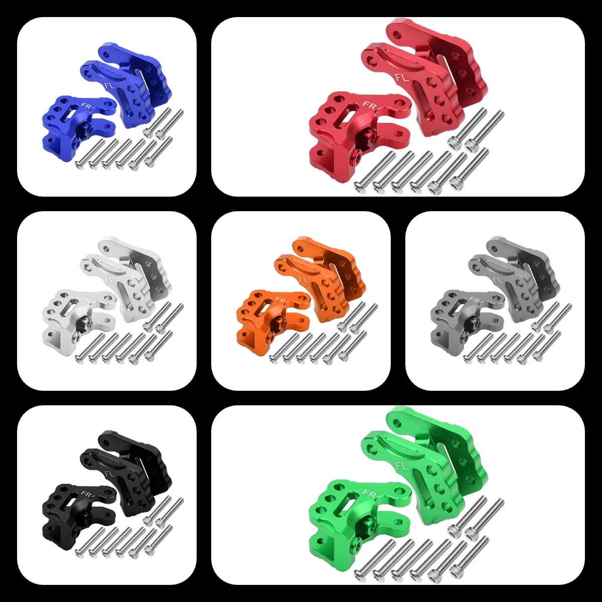 

GPM Alloy Front Axle Mount Set For Suspension Links For AXIAL 1/10 RBX10 Ryft