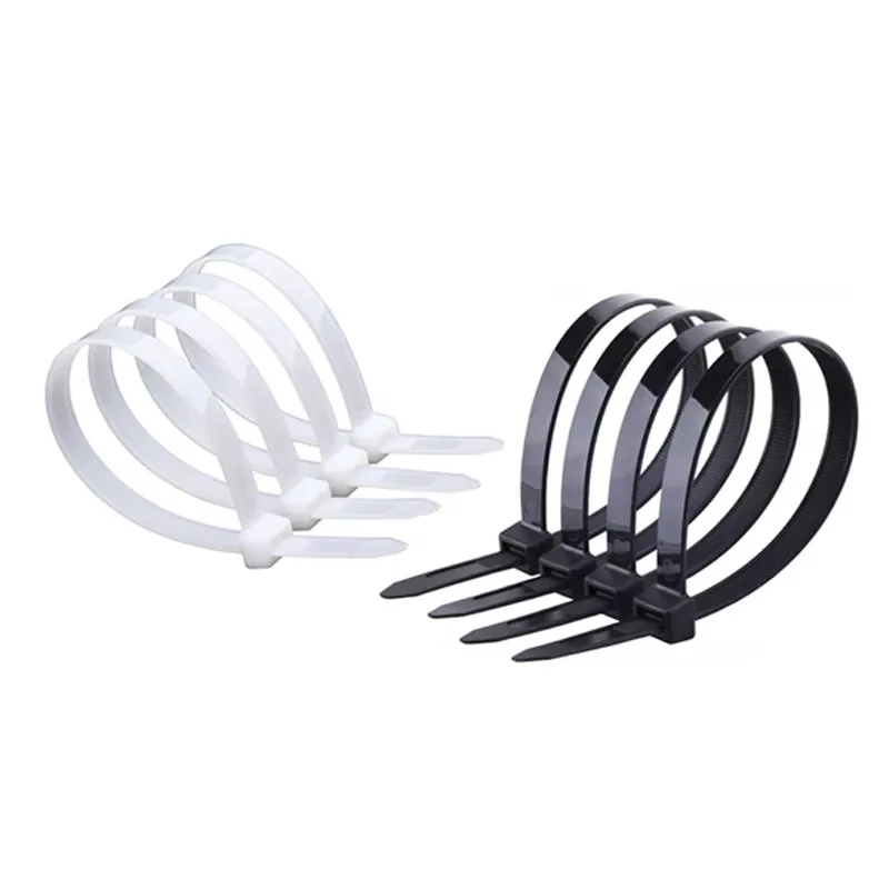 100pcs Black Cable Ties High Tensile Strength, Uv Resistant, Self-Locking For Home & Office Cord Management