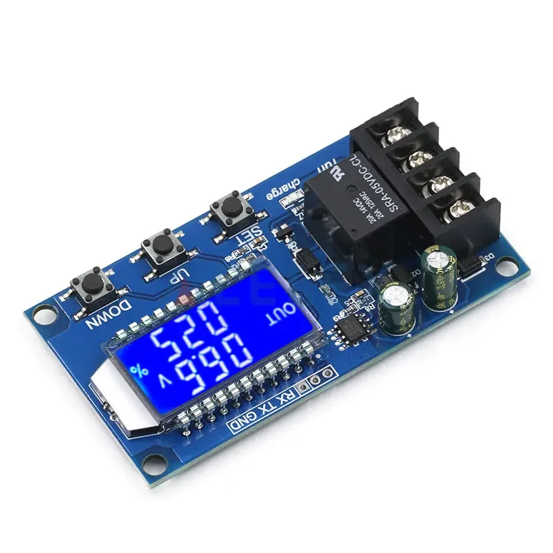 6-60v 10A Lithium Battery Charge Control Module Controller Protection Board with Overcharge Protection Switch XY-L10A