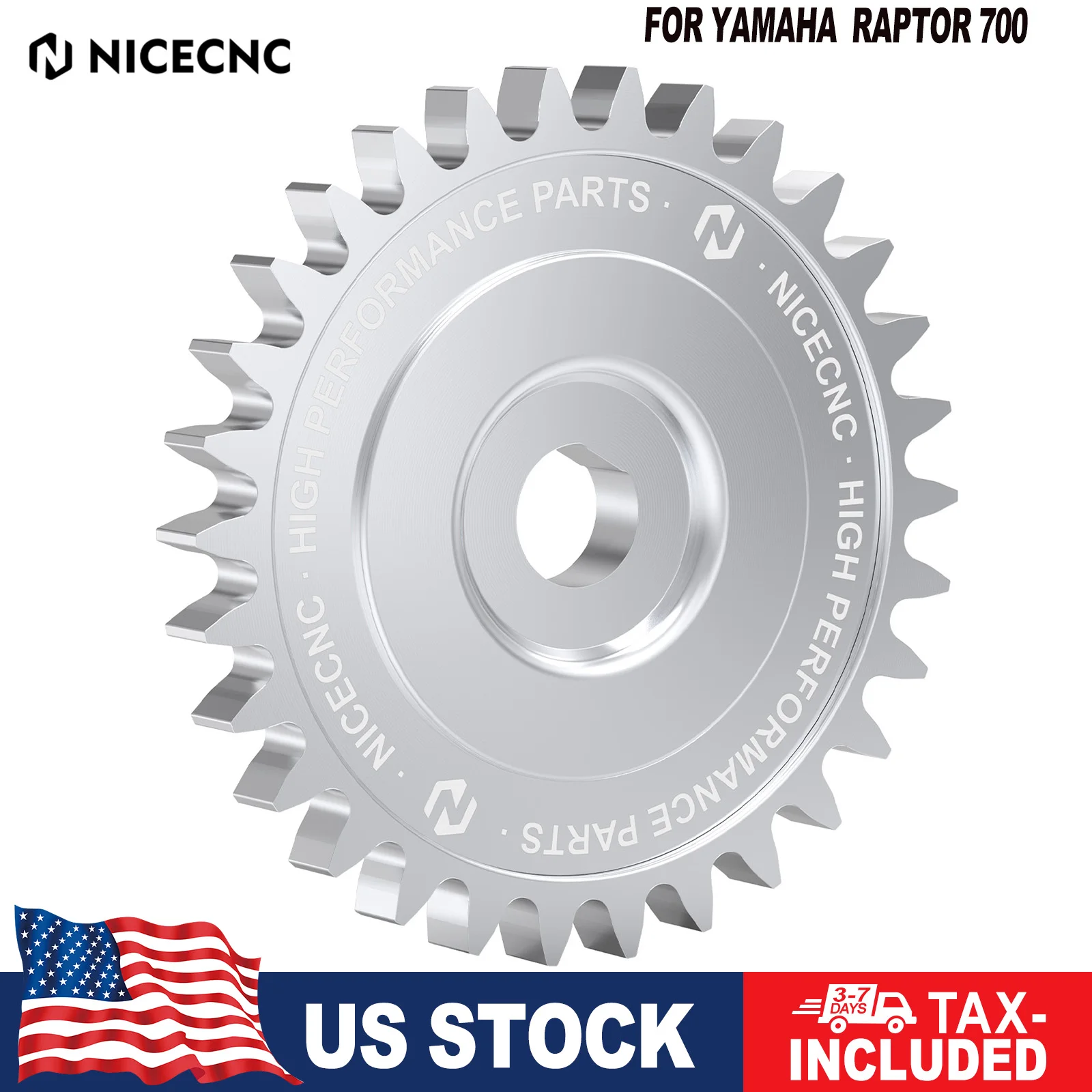 

Приводная шестерня масляного насоса NICECNC для Yamaha Raptor 700 2006-2024 700R 2009-2024 660R 2001-2005 SRX600 1986 XT600 1989-1995, алюминий