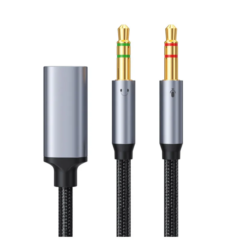 Cable adaptador de Audio auxiliar macho a analógico tipo C de 3,5mm, conversión de auriculares, micrófono, escuchar hablar para teléfono, tableta, PC, USB C