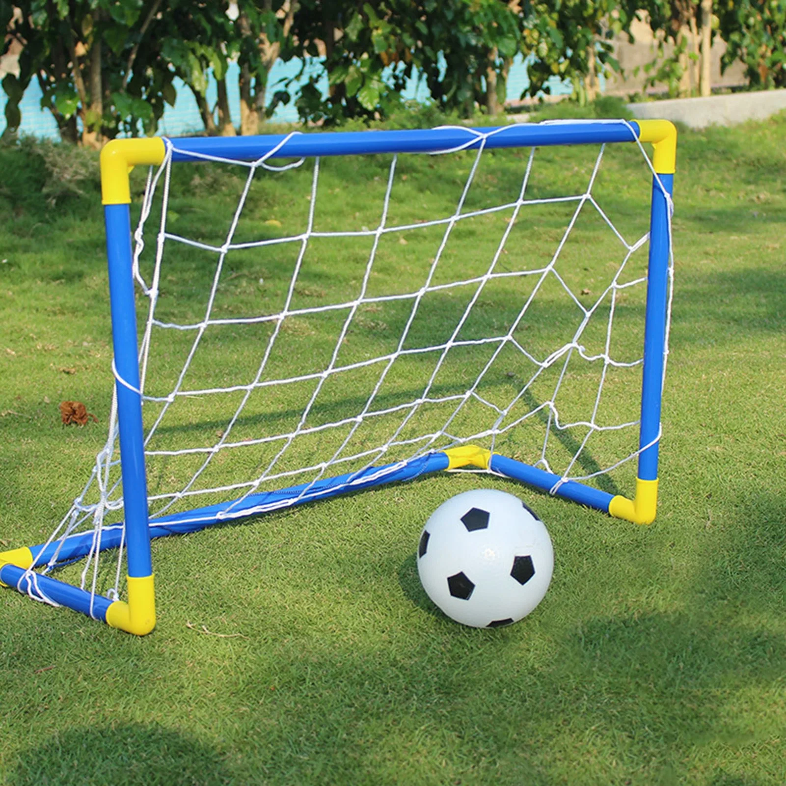 Indoor and outdoor mini folding soccer plastic rear frame kit inflatable sports toys suitable for parent-child interaction