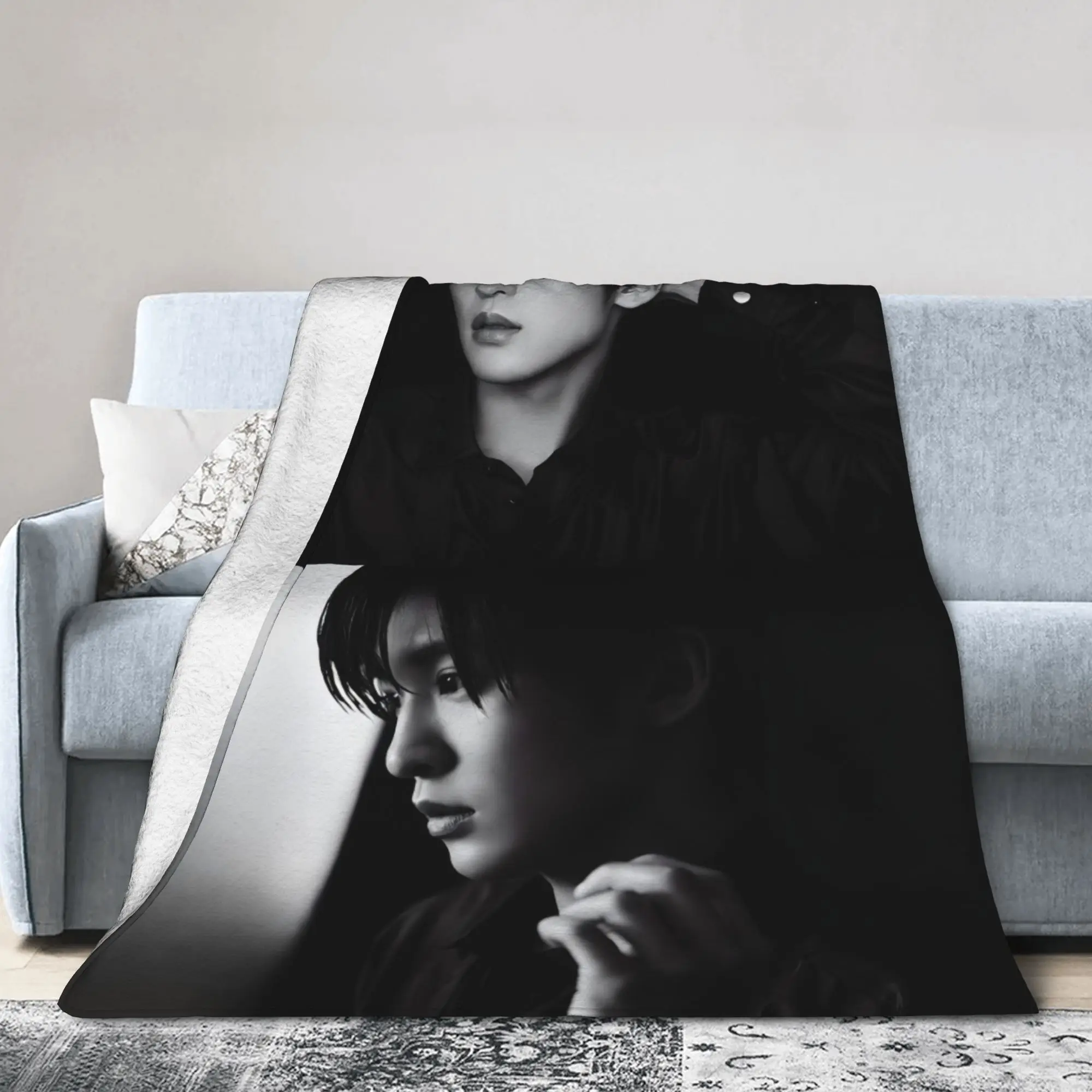 Customize [JIT]Creative Meguro Ren Melancholy, Creative Inspiration Designed Ultra-Soft Flannel Blanket, Warm and Cozy Living Ro