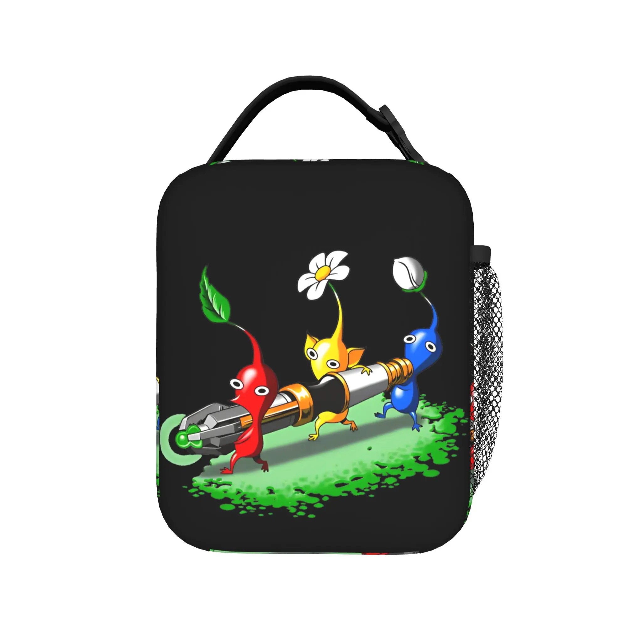 Pikmins Cute Insulated Lunch Bag Large Video Game Cartoon Kids Meal Container Cooler Bag Tote Lunch Box Work  Picnic Bento Pouch