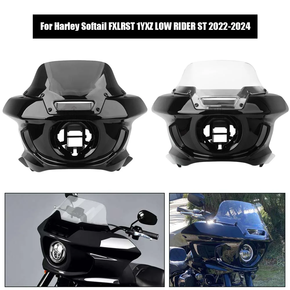 Front Headlight Fairing Windshield For Harley Softail LOW RIDER ST 2022-2024 EL DIABLO 2022 Motorcycle Accessories